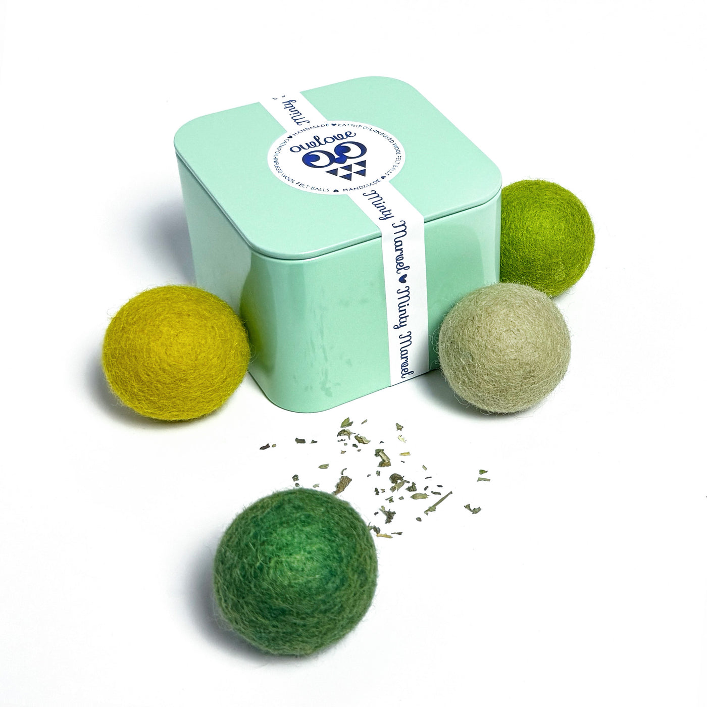 Minty Marvel Catnip oil infused Felt Balls