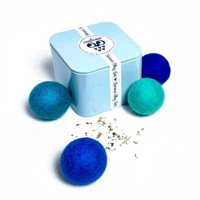 Serene Sky Set Catnip oil infused Felt Balls