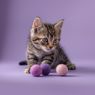 Lavender Bliss Catnip oil infused Felt Balls